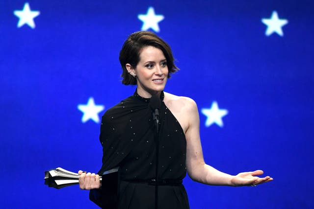 <p>The Crown star Claire Foy at the Critics’ Choice Awards </p>