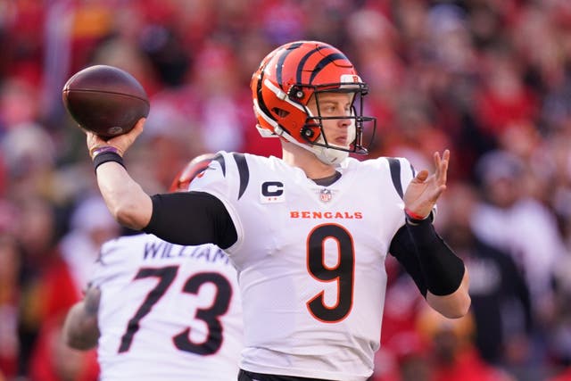 Ohio-native quarterback Joe Burrow has guided the Cincinnati Bengals to the Super Bowl (Eric Gay/AP)