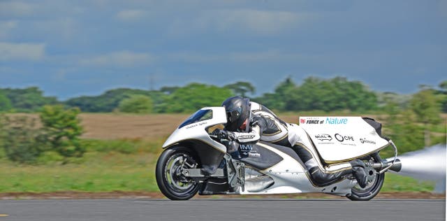 Becci Ellis is attempting to break her own world’s fastest woman on two wheels record (Worldreach Coms/PA)