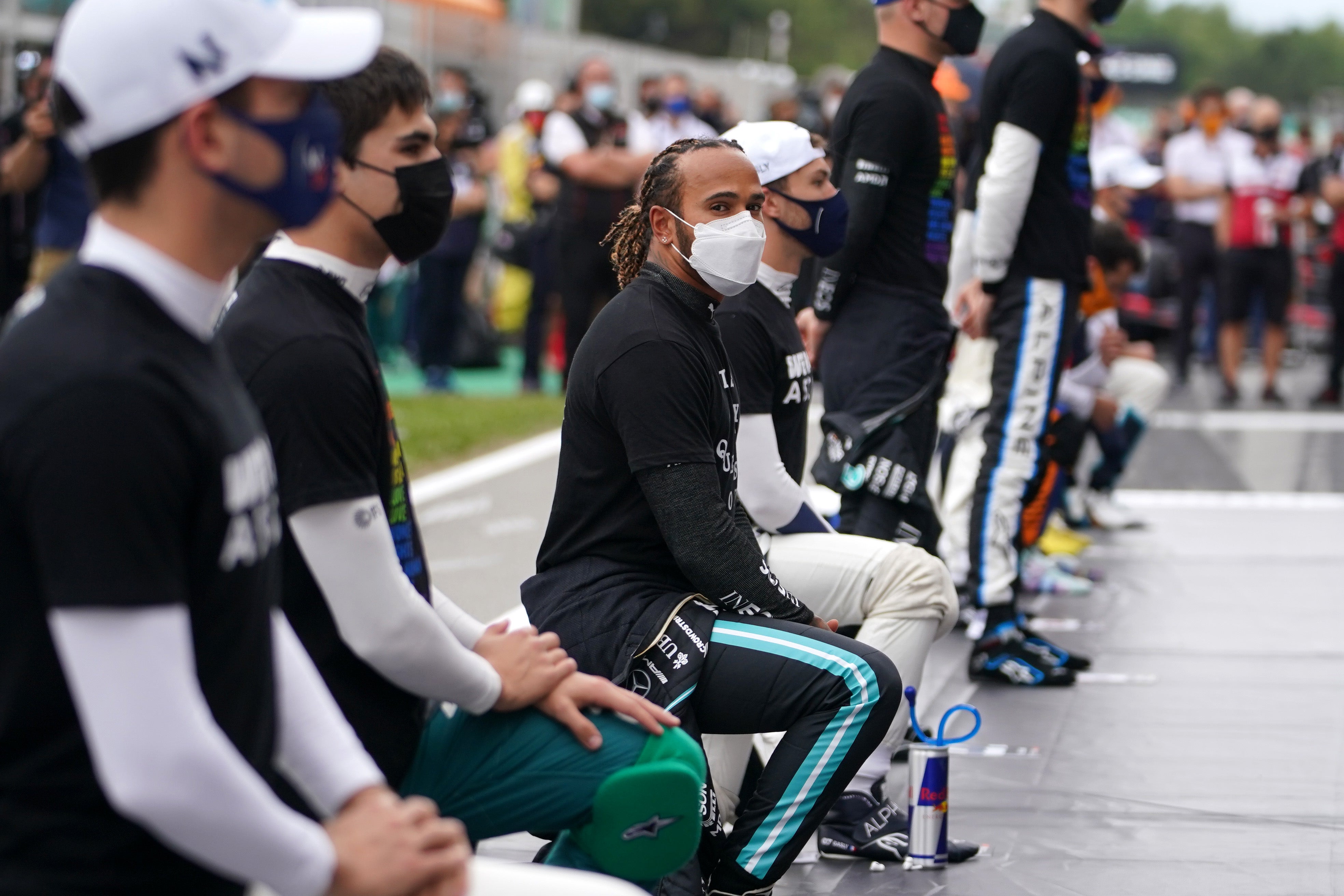 Drivers have taken the knee before races in a stand against racism