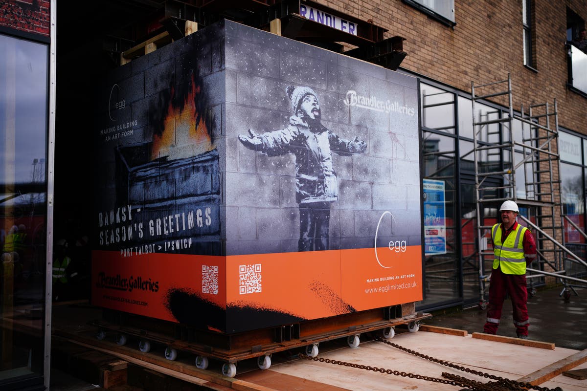 Banksy artwork Season&rsquo;s Greetings removed from Port Talbot