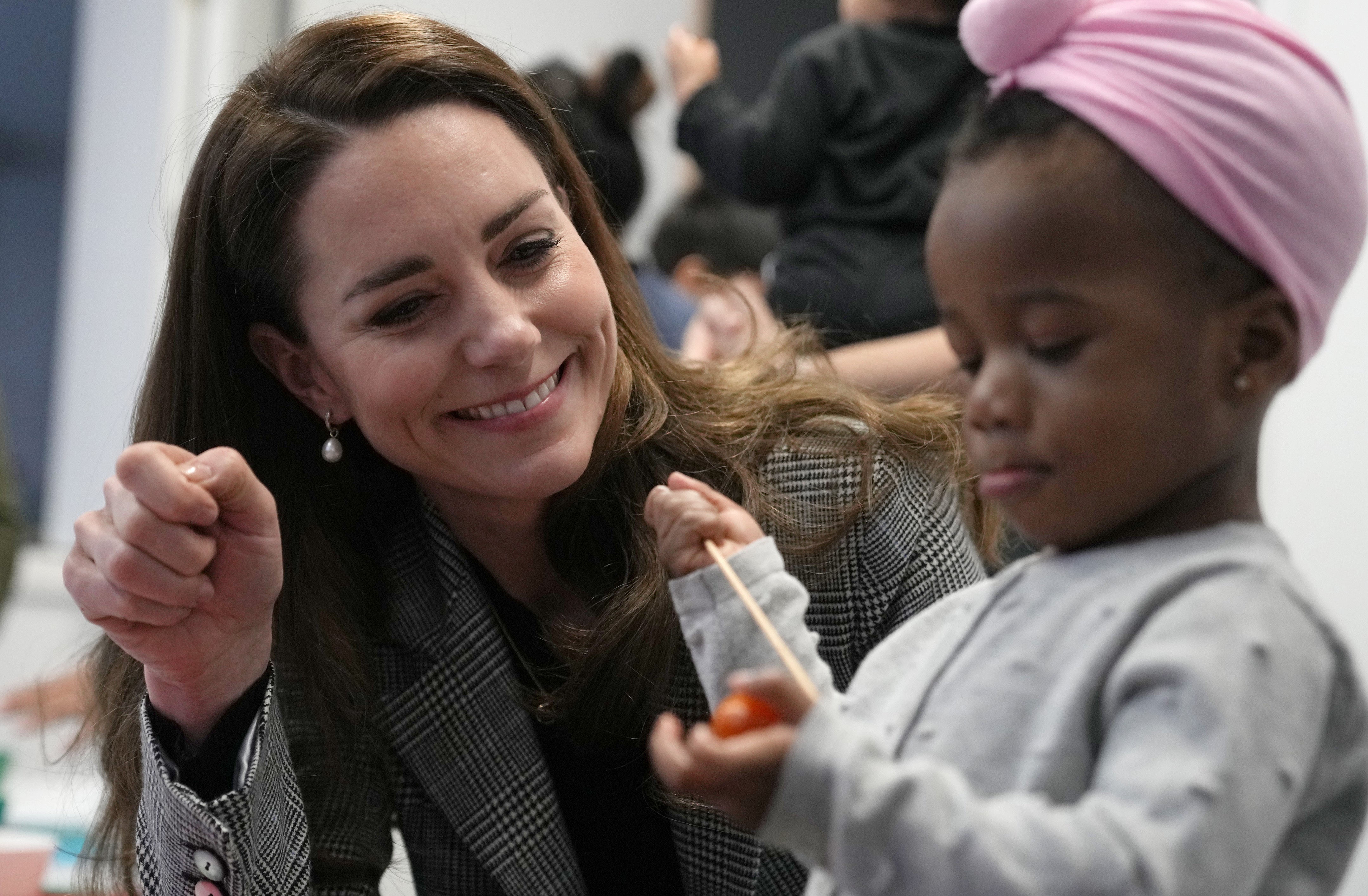 The Duchess of Cambridge during a visit to PACT (Parents and Communities Together) in Southwark (Alastair Grant/PA)