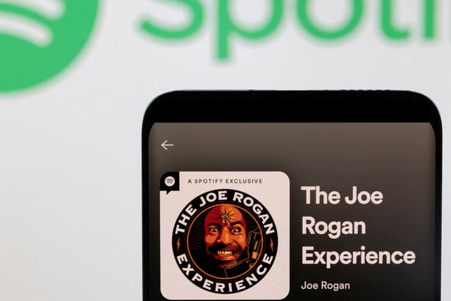 <p>Joe Rogan’s podcast remains on Spotify</p>