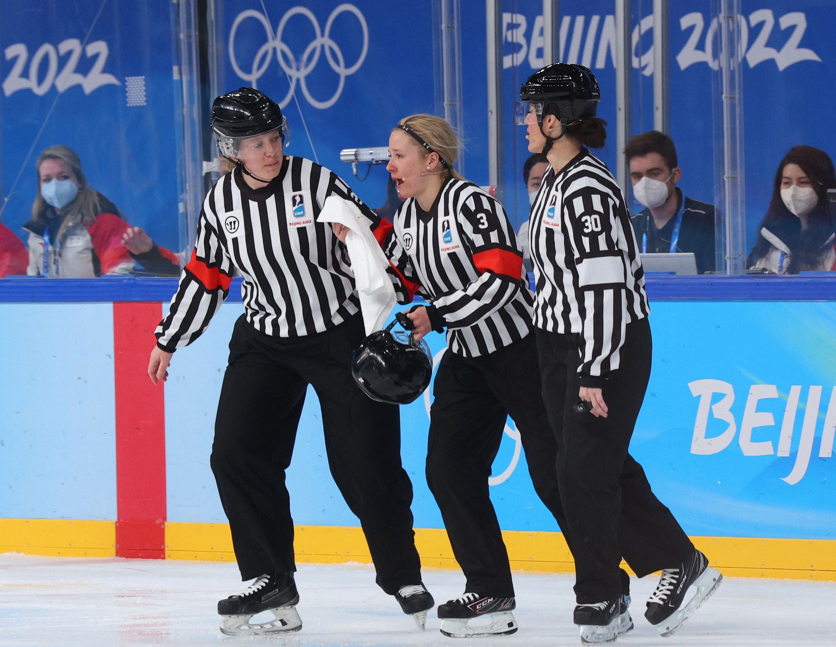 Referee Got Face Slashed During Winter Olympics Hockey Match