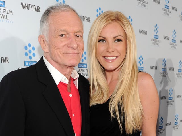 <p>Crystal Hefner says that her late husband’s estate has sexualised pictures of women, some of whom could be underage</p>