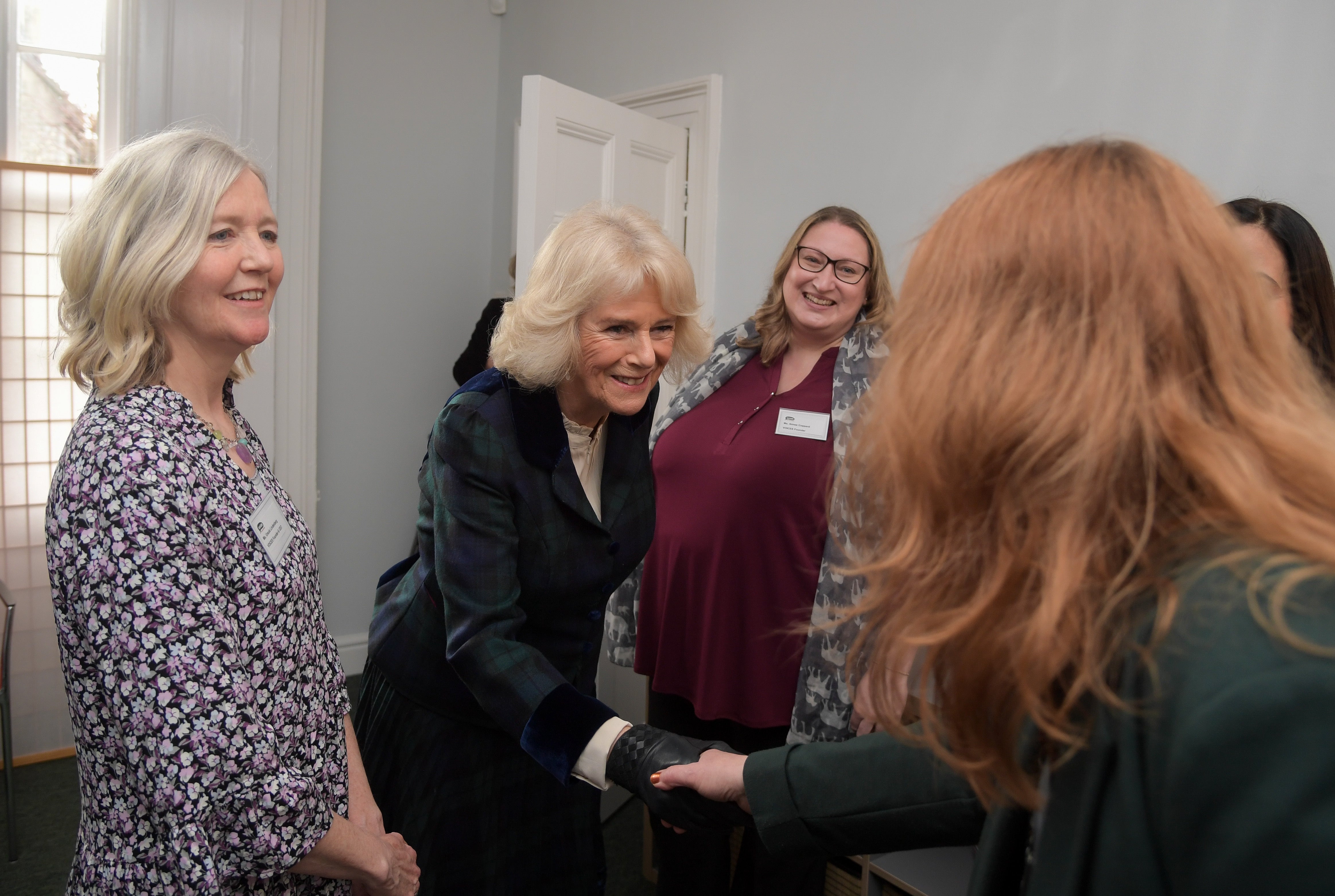 The Duchess of Cornwall during a visit to Bath-based charity Voices (Finnbar Webster/PA)
