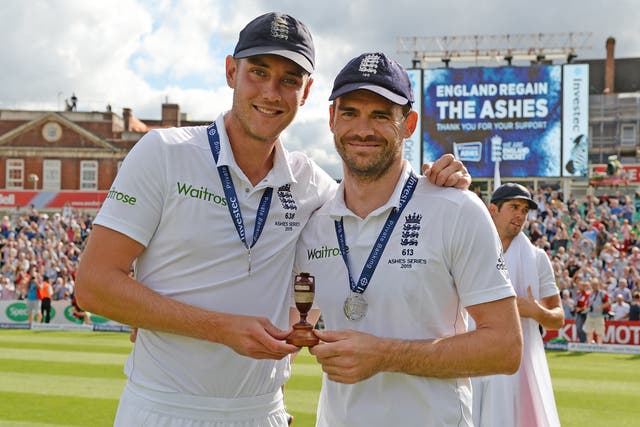 England’s most prolific wicket-takers James Anderson (right) and Stuart Broad (Philip Brown/PA)