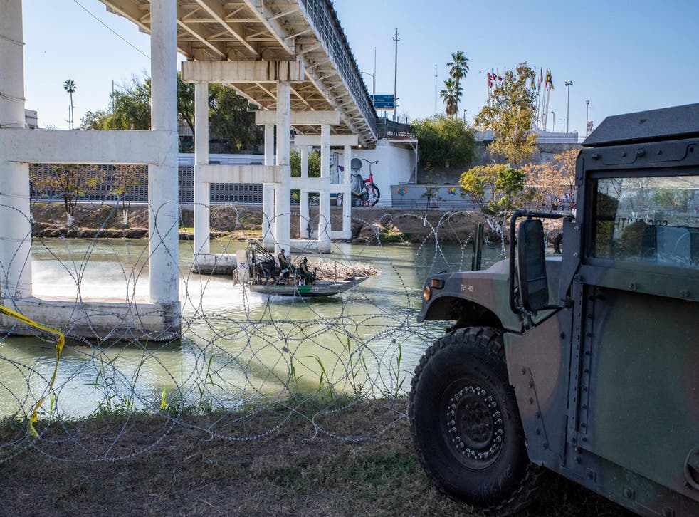 <p>A customs and border control vehicle at the Rio Grande border crossing. Democrats too often forget that many members of the border patrol police are Latino </p>