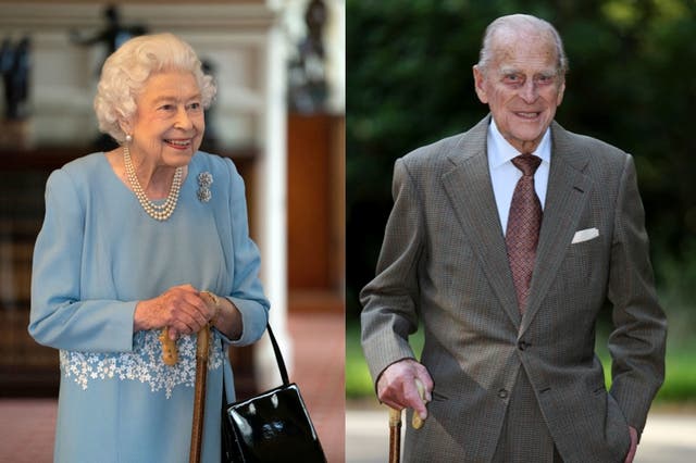 <p>Queen Elizabeth uses Prince Philip’s cane during recent outing celebrating her Platinum Jubilee</p>