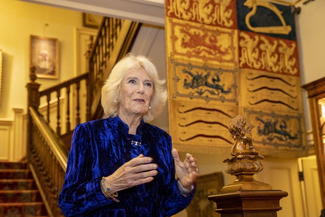 The Duchess of Cornwall hosted a reception to celebrate the success of the British Equestrian teams at the 2020 Tokyo Olympic and Paralympic Games (Steve Reigate/Daily Express/PA)
