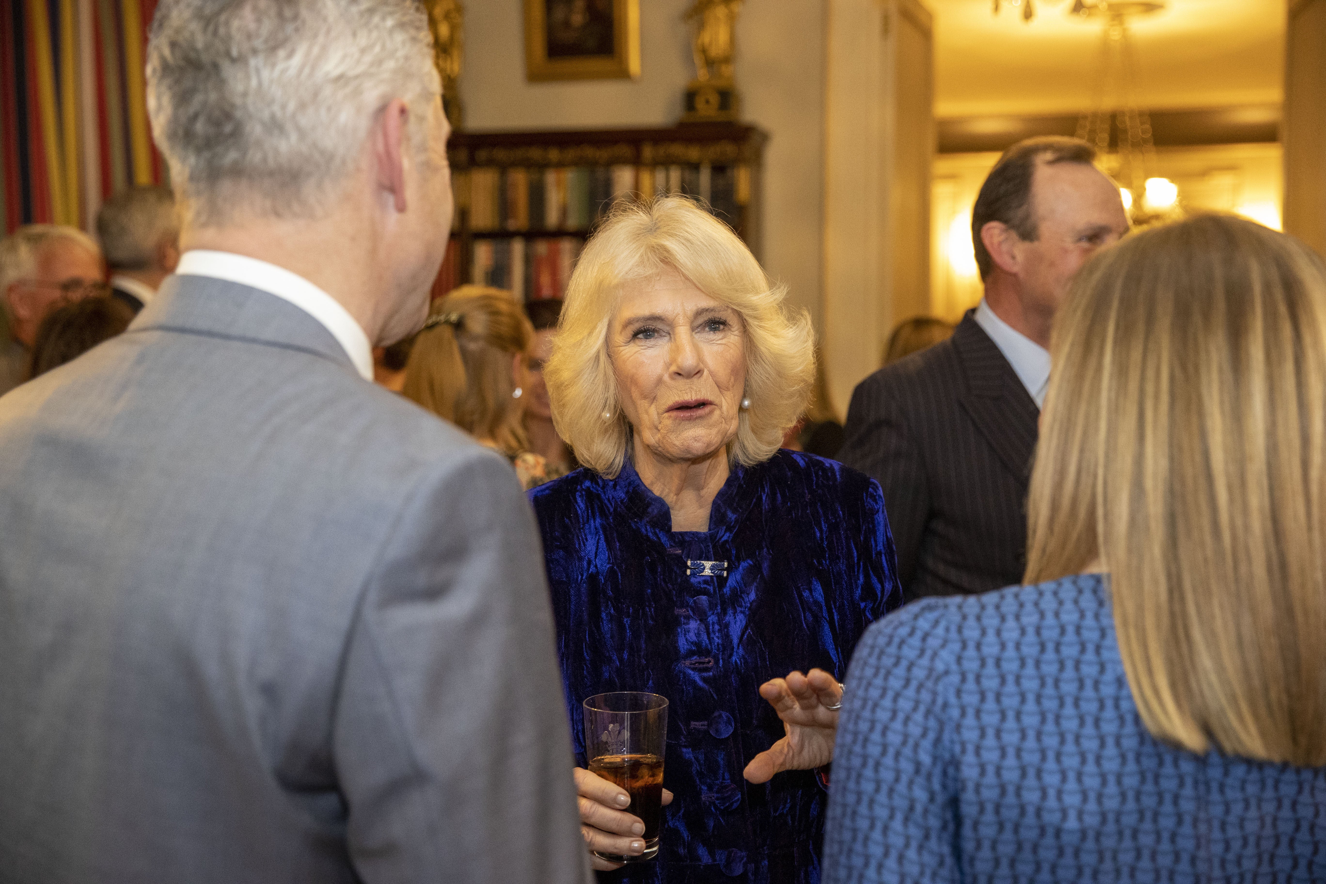 The Duchess of Cornwall talks to guests at Clarence House (Steve Reigate/Daily Express/PA Wire)