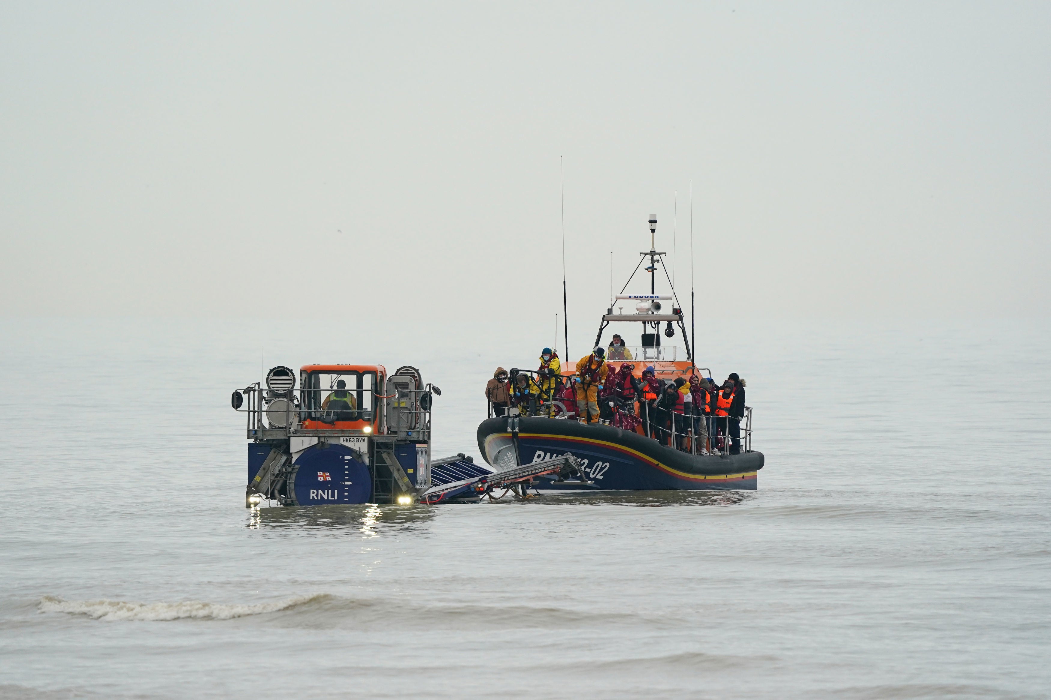 It has been estimated more than 1,300 people crossed the English Channel to the UK on board small boats in January