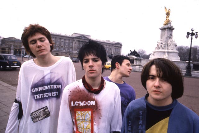 <p>Nicky Wire, Richey Edwards, James Dean Bradfield and Sean Moore in London, 1991 </p>