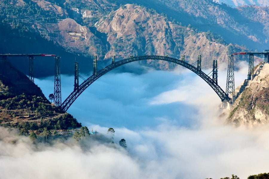 The highest bridge in the world is being built in northern India