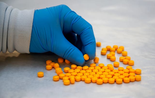 <p>A Drug Enforcement Administration (DEA) chemist checks confiscated powder containing fentanyl at the DEA Northeast Regional Laboratory on October 8, 2019 in New York. </p>