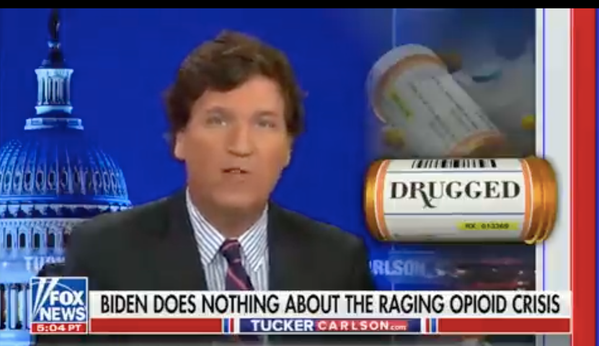 Tucker Carlson bizarrely claims Biden&rsquo;s &lsquo;crackpipe&rsquo; drug plan is racist