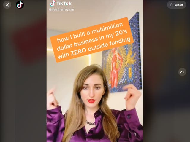 <p>Heather Morgan on TikTok</p>