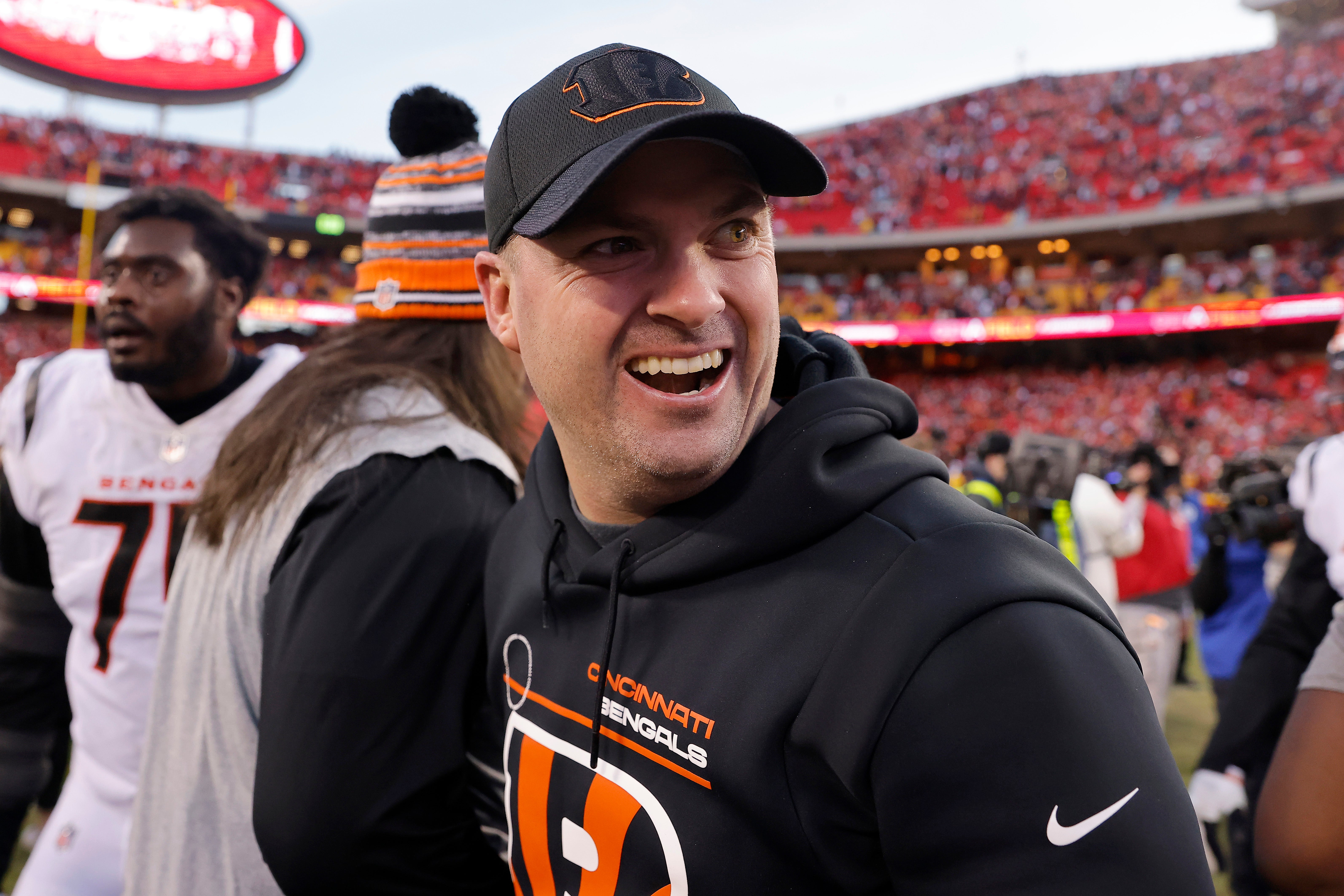 Final game ball from Bengals AFC win delivered by Coach Zac Taylor