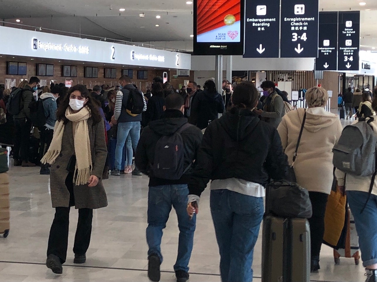 Going places? Passengers at Paris Charles de Gaulle airport