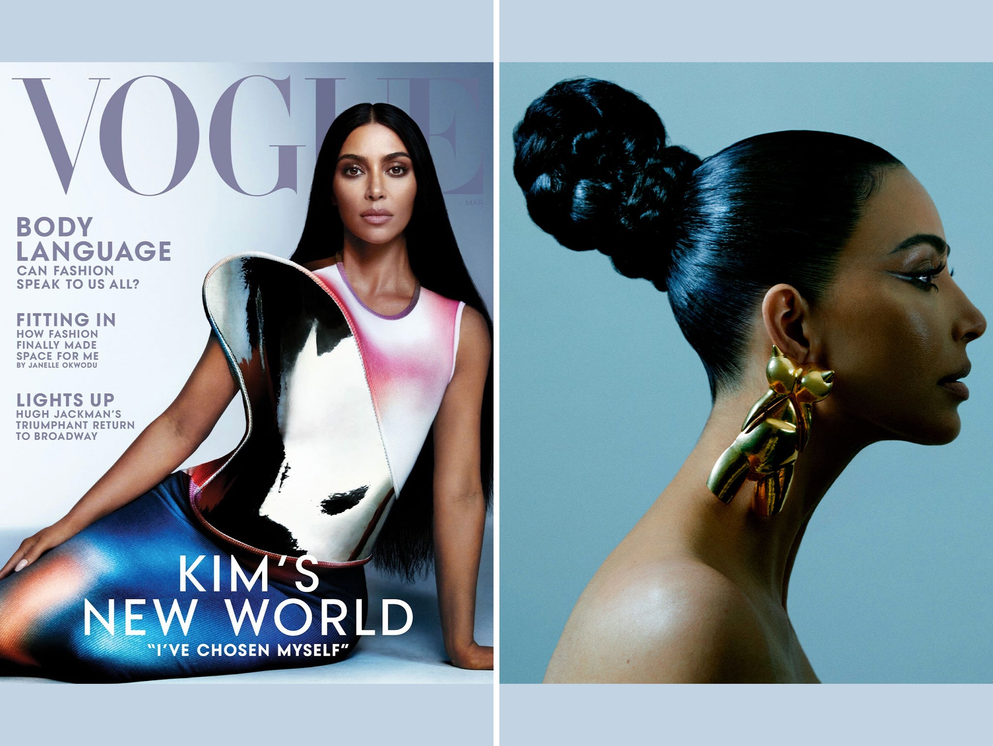 Kim Kardashian covers American Vogue March issue