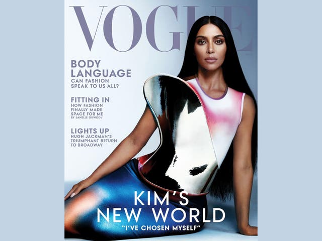 <p>Kim Kardashian en la portada de la edición de marzo de Vogue EE.UU. </p>
