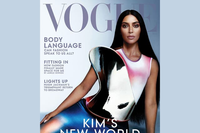<p>Kim Kardashian en la portada de la edición de marzo de Vogue EE.UU. </p>