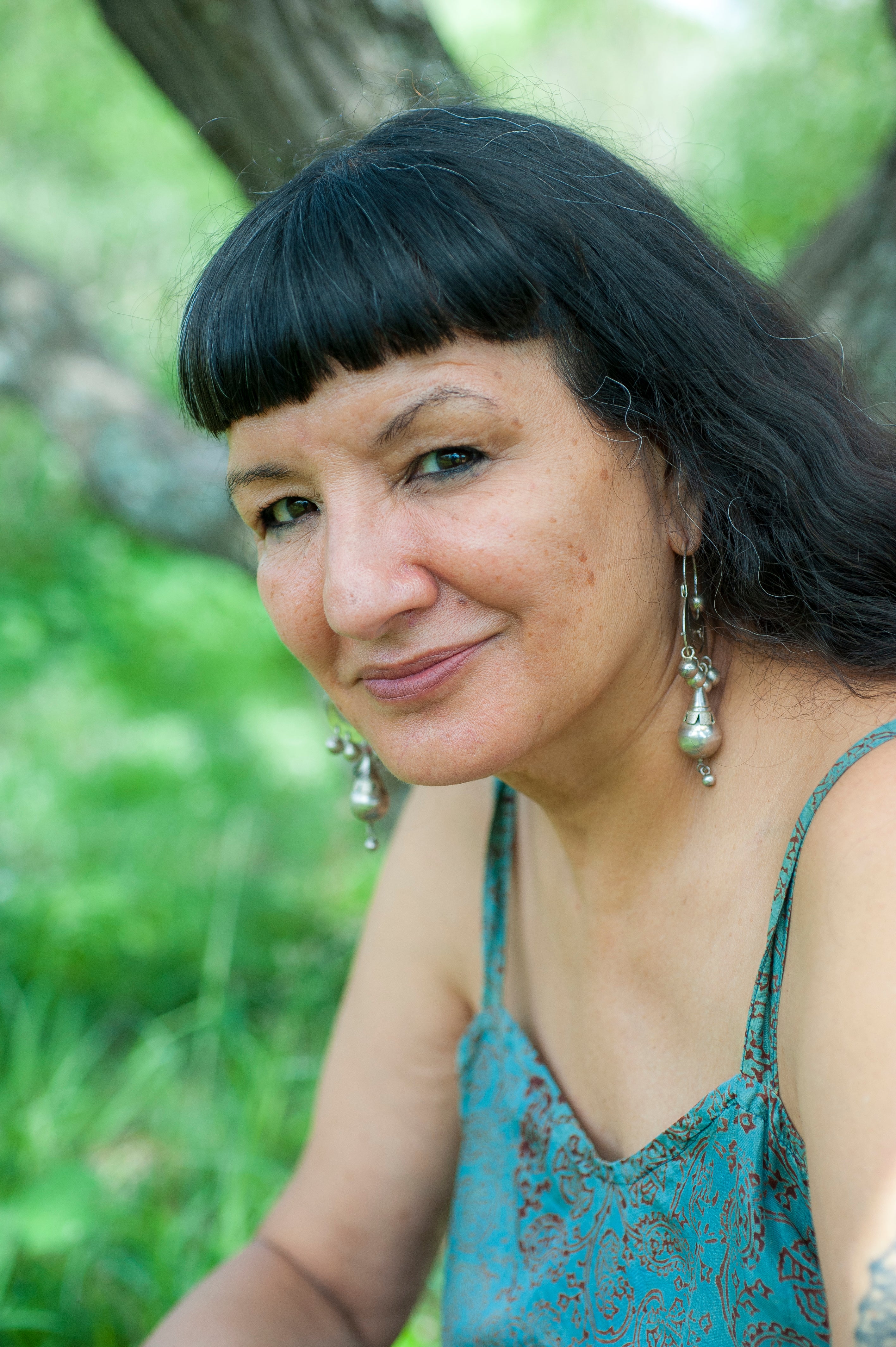 Sandra Cisneros photographed at the town she now calls home in San Miguel de Allende, Guanajuato, Mexico.
