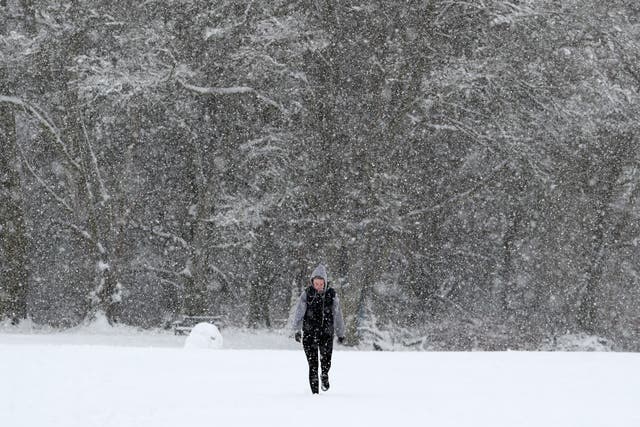 Weather warnings are in place for snow and wind for parts of Scotland until Thursday (Andrew Milligan/PA)