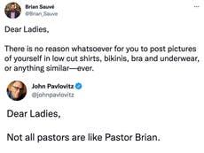 Pastor sparks backlash after telling women what they shouldn’t post online