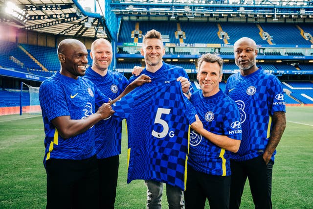 Former Chelsea players appeared at the stadium to mark the launch (Three)