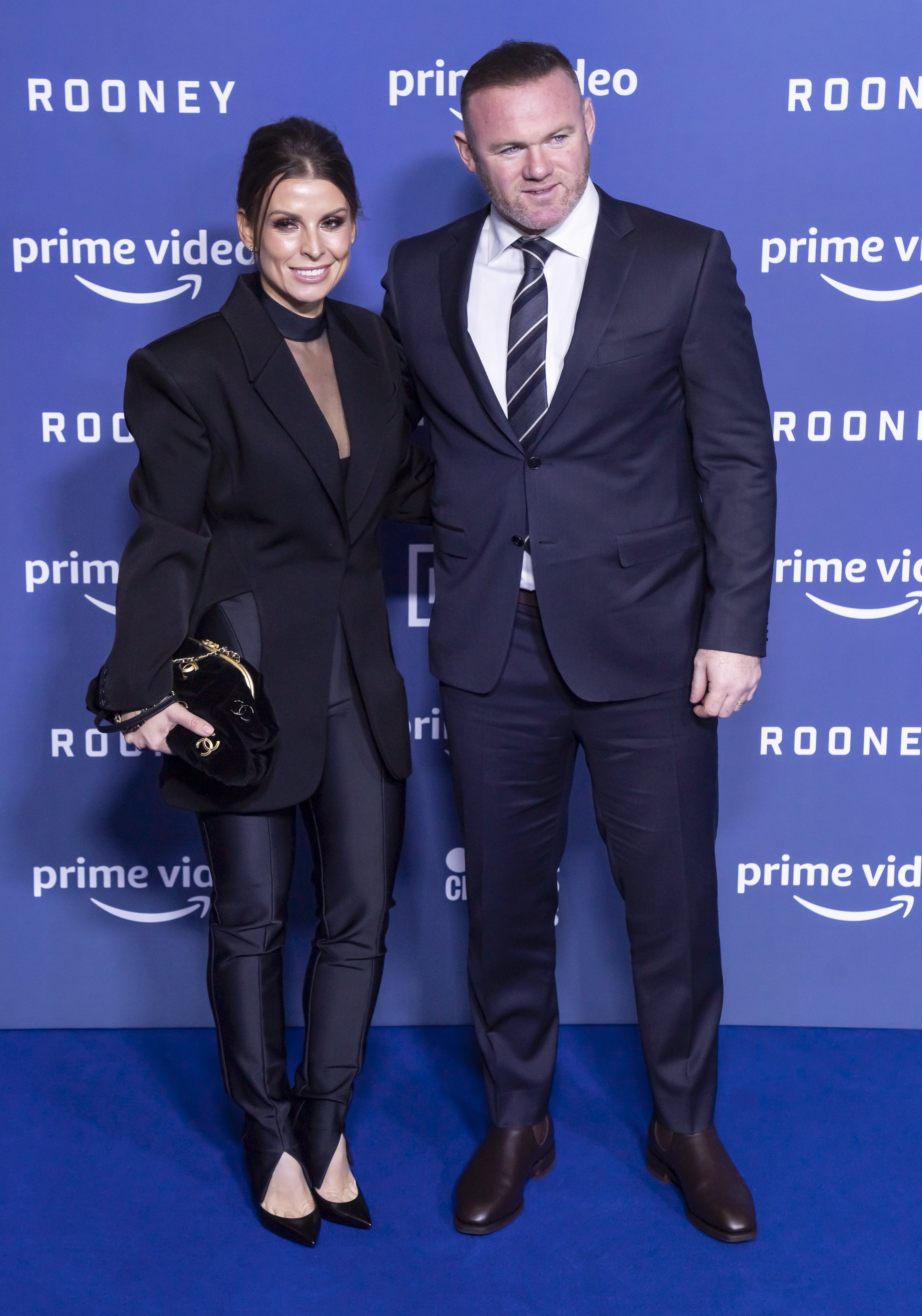 Ex-England football player Wayne Rooney with his wife Colleen at the premiere of their recent Amazon documentary
