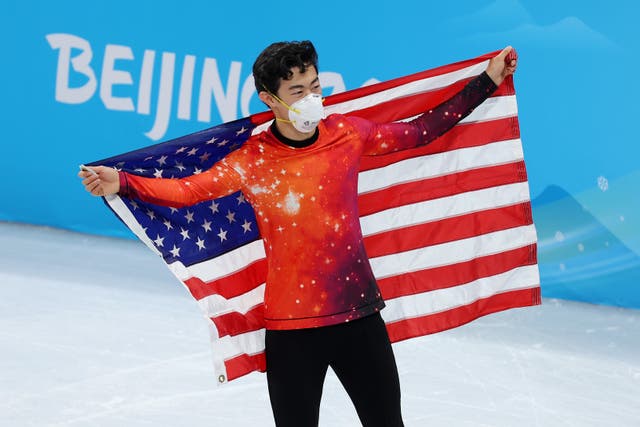 <p>Nathan Chen claimed individual gold after the USA finished on the podium in the team event  </p>