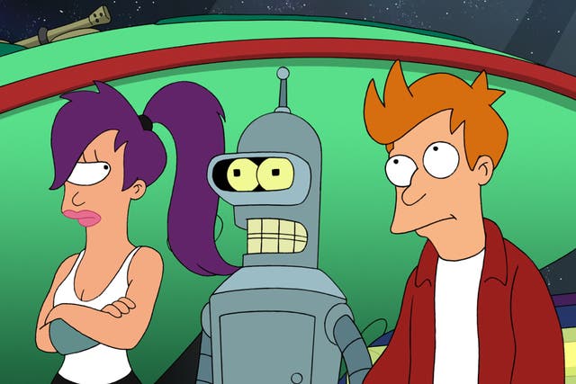<p>Leela, Bender and Fry in ‘Futurama'</p>