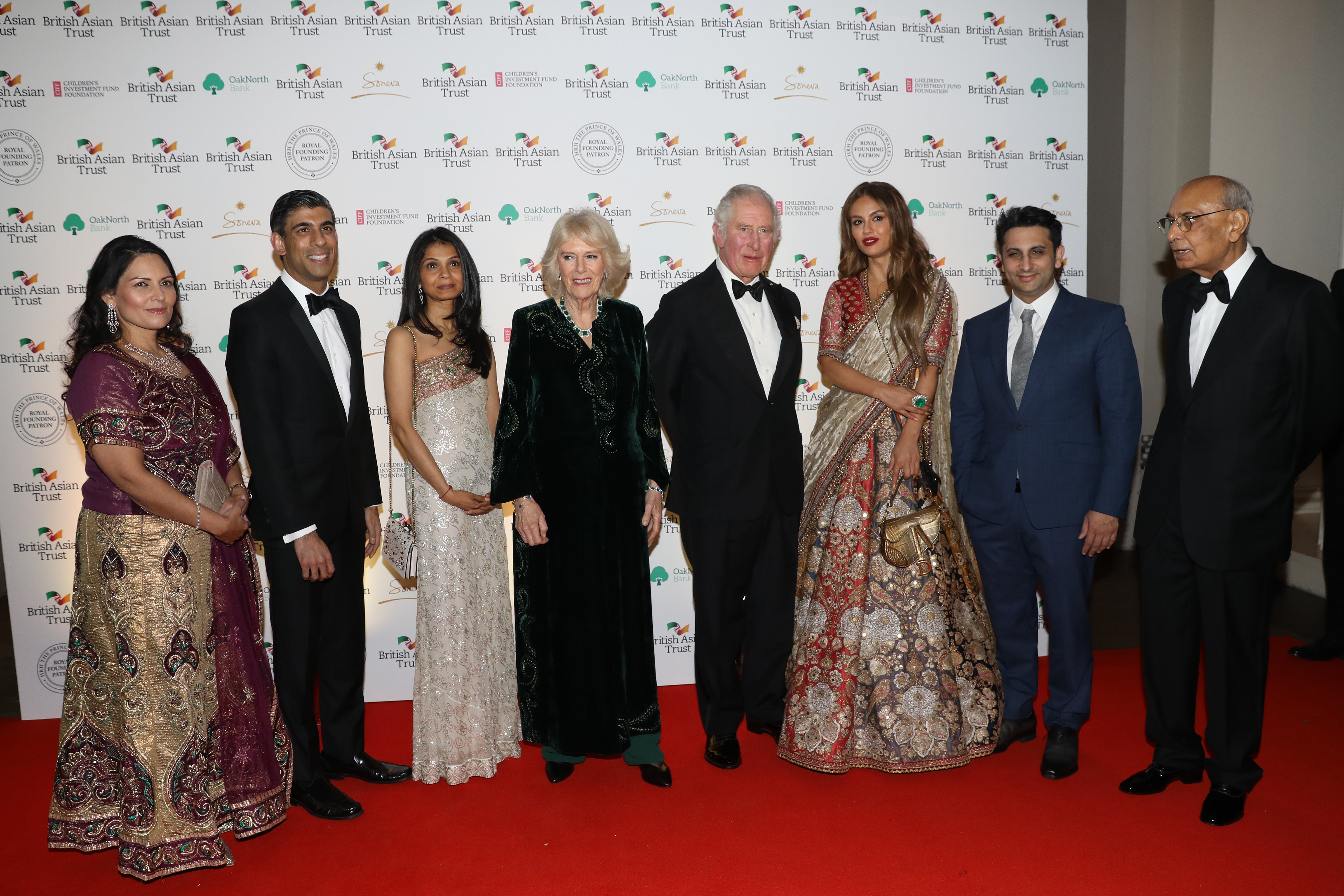 Prince Charles with Rishi Sunak and Priti Patel at an event a day before testing positive for Covid