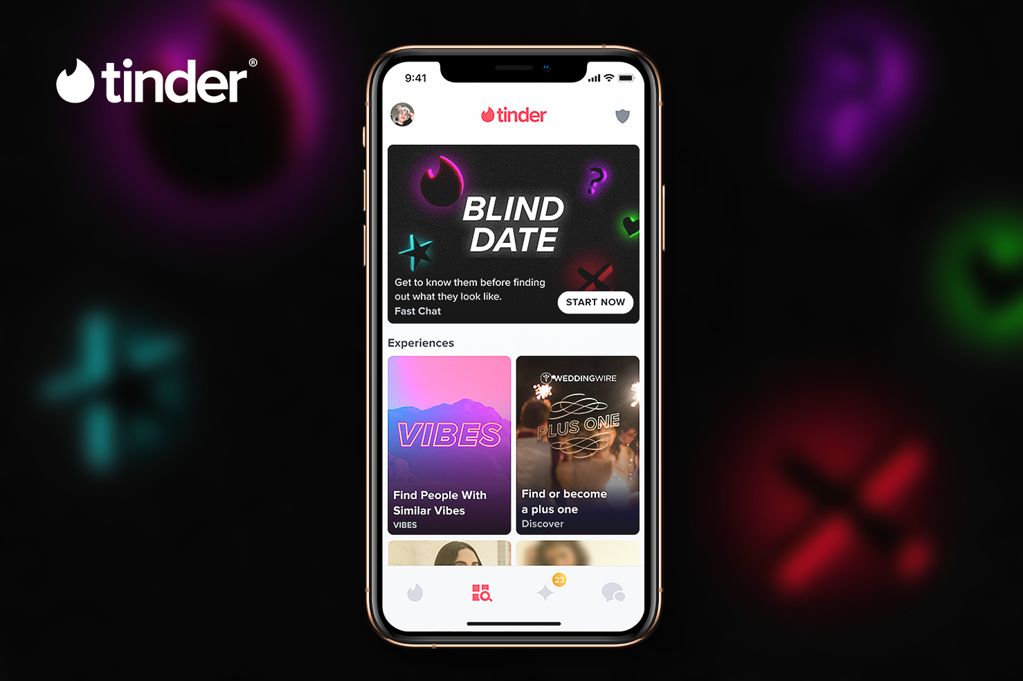 Tinder’s new Blind Date experience (Tinder/PA)
