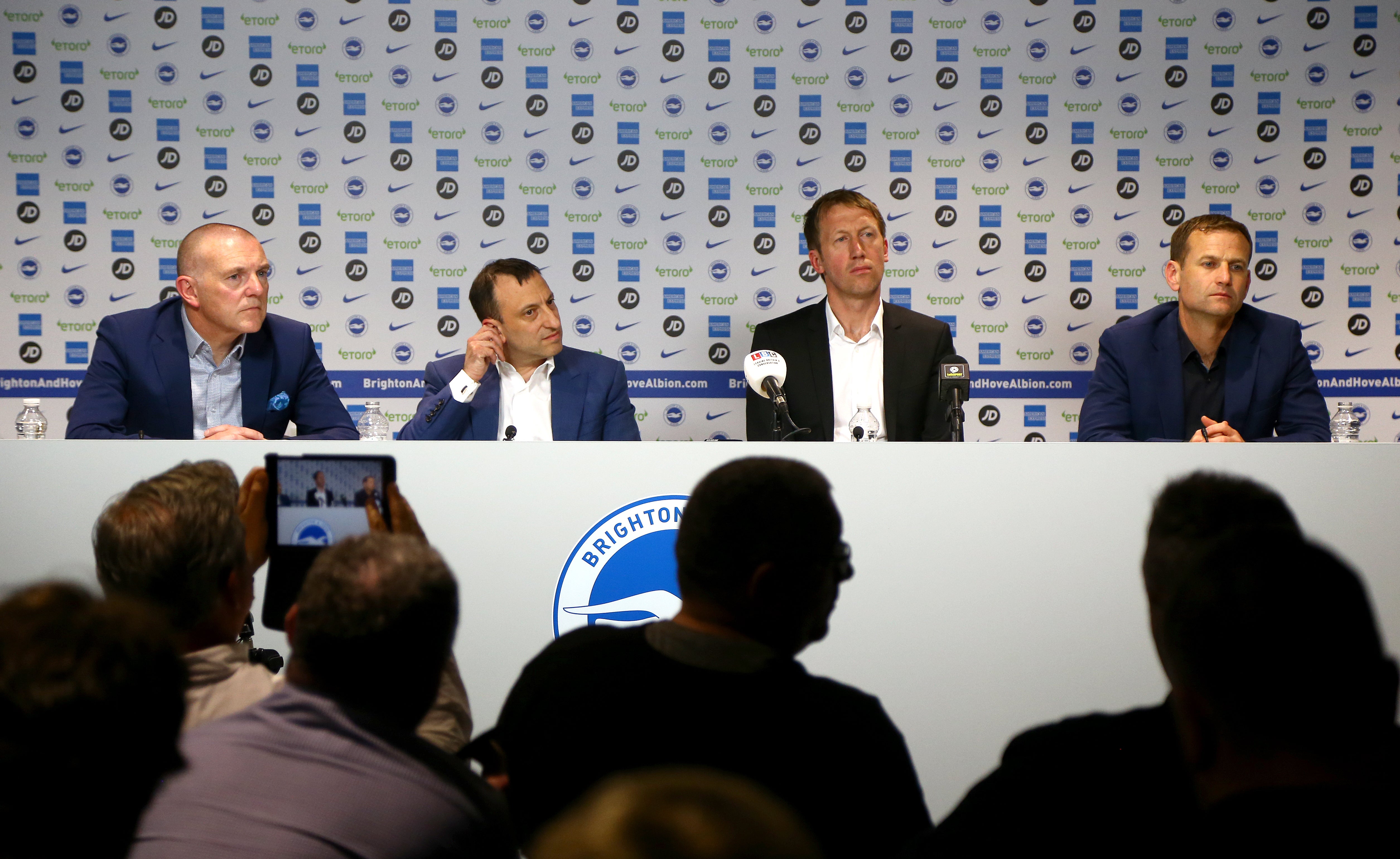 Graham Potter feels Brighton will move forwards despite the departure of technical director Dan Ashworth (right) (Gareth Fuller/PA)