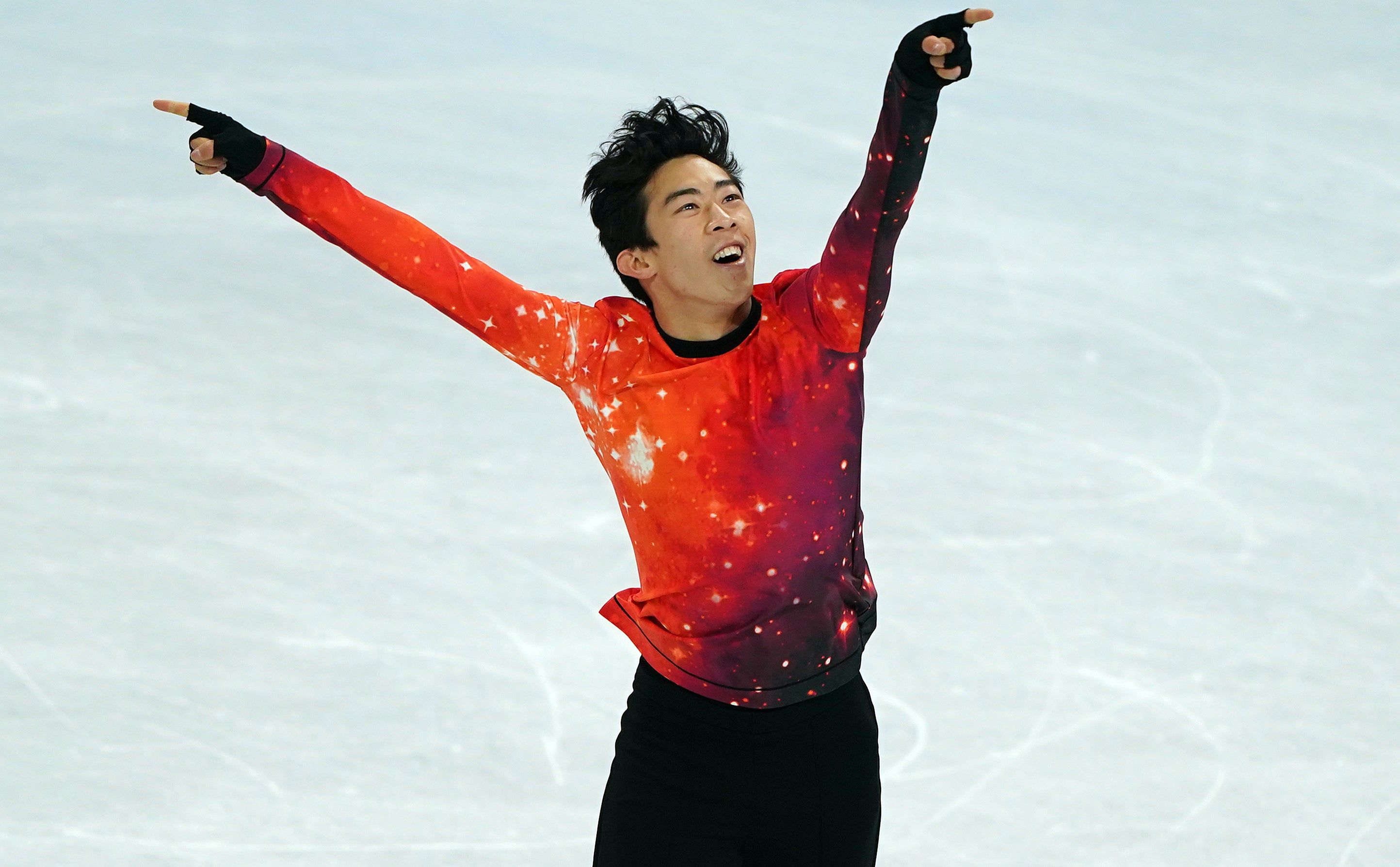 Nathan Chen claimed Olympic gold to the sounds of ‘Rocket Man’ (Andrew Milligan/PA)