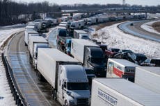 Truck blockade at U.S.-Canadian border shuts auto plants