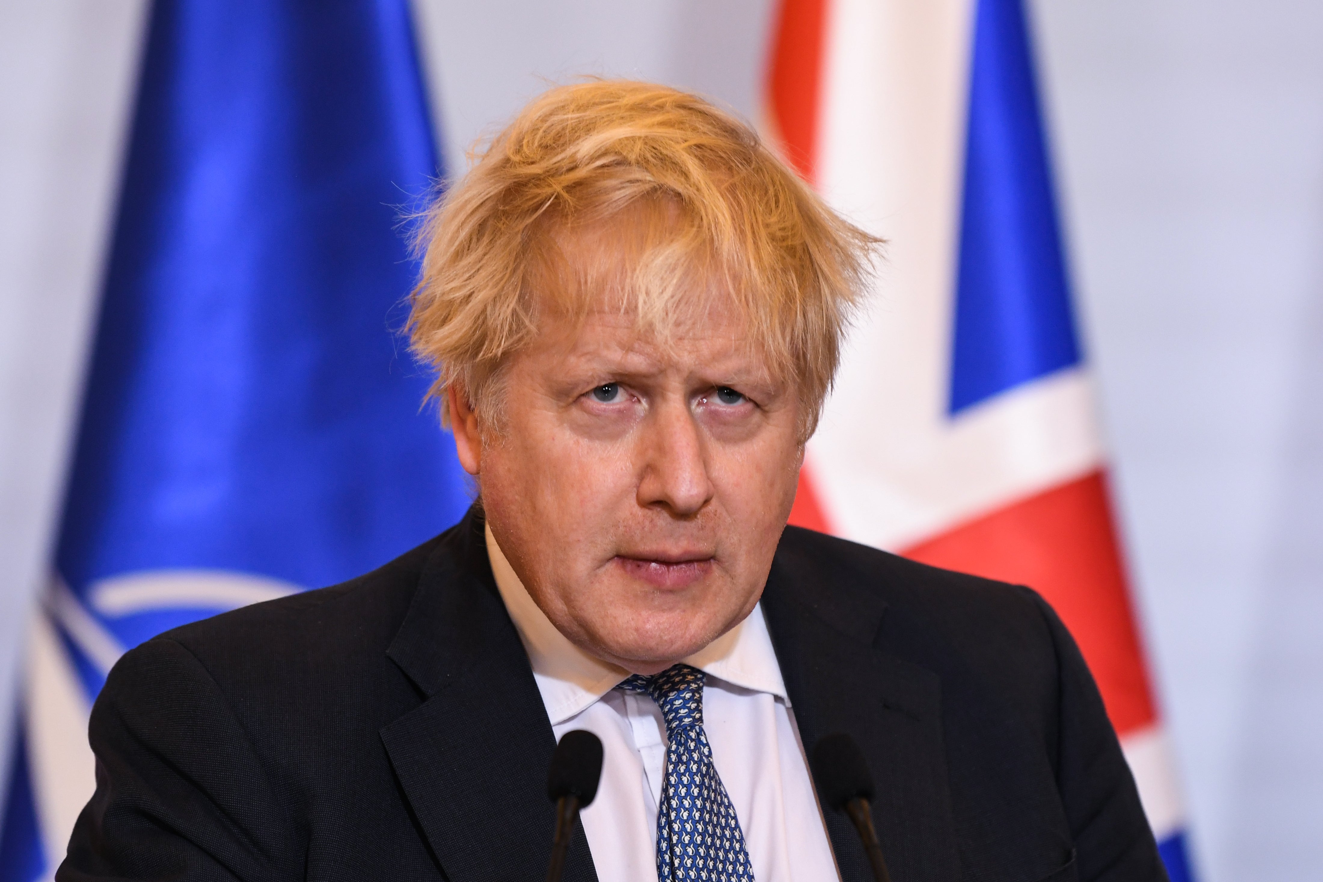 Boris Johnson has declined to say if he will resign in the event of being fined