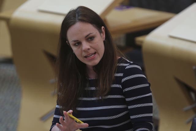 Finance Secretary Kate Forbes said households in council tax bands A to D will receive £150 (Fraser Bremner/Scottish Daily Mail/PA)