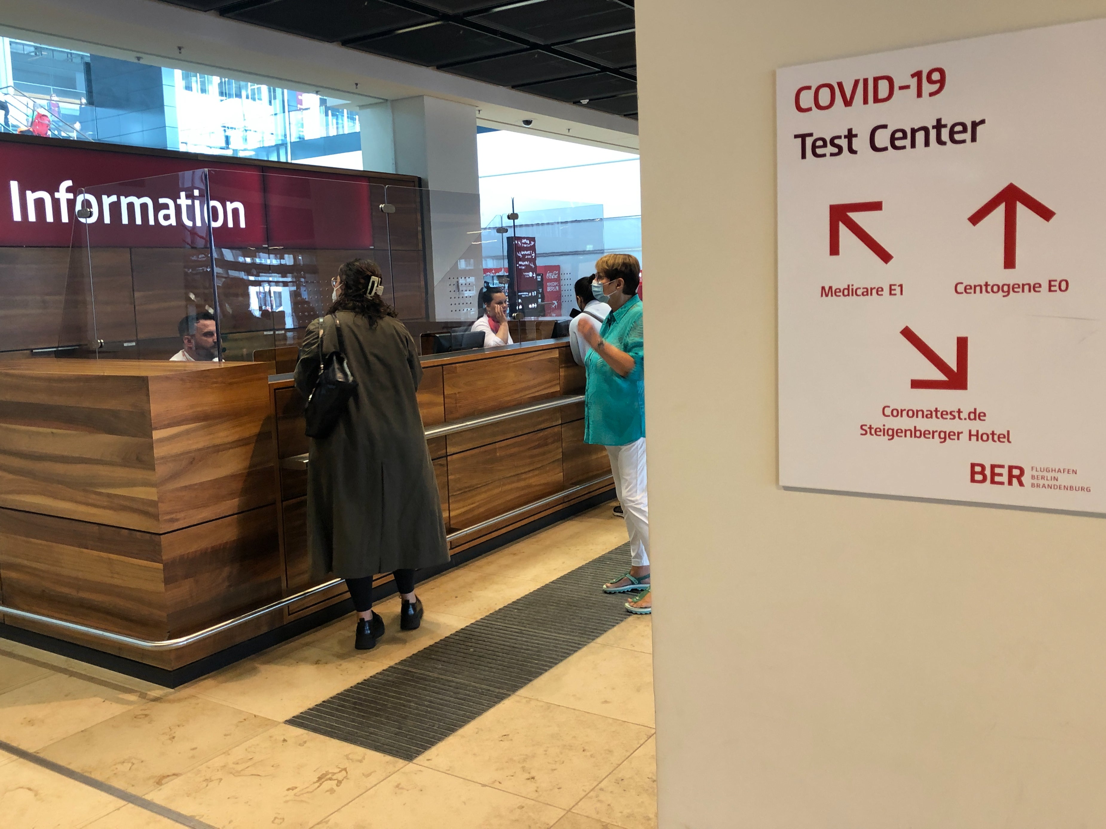 Testing times: Covid test centre at Berlin airport