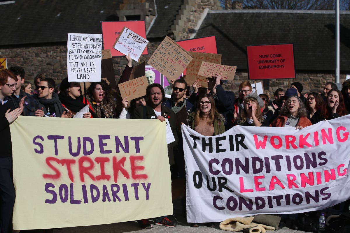 &lsquo;It&rsquo;s aggressive&rsquo;, say university staff about 100% pay cut for striking