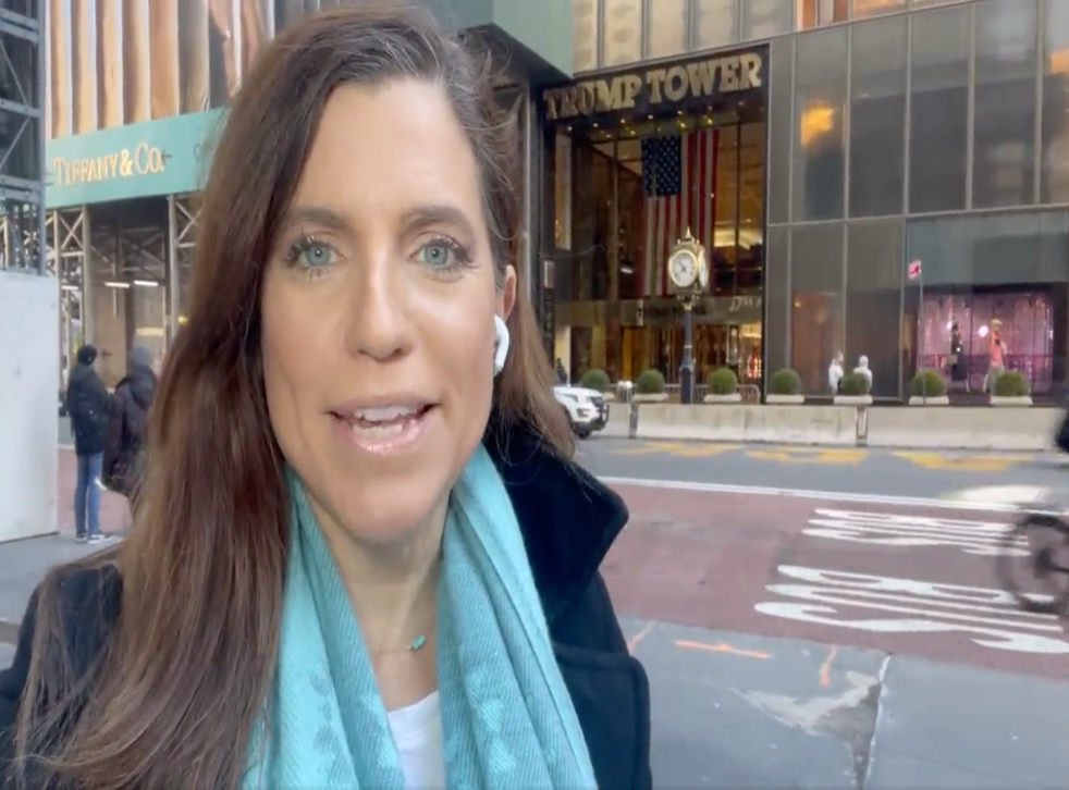<p>Rep Nancy Mace praises former president Trump in front of Trump Tower, a day after he called her ‘very disloyal'</p>