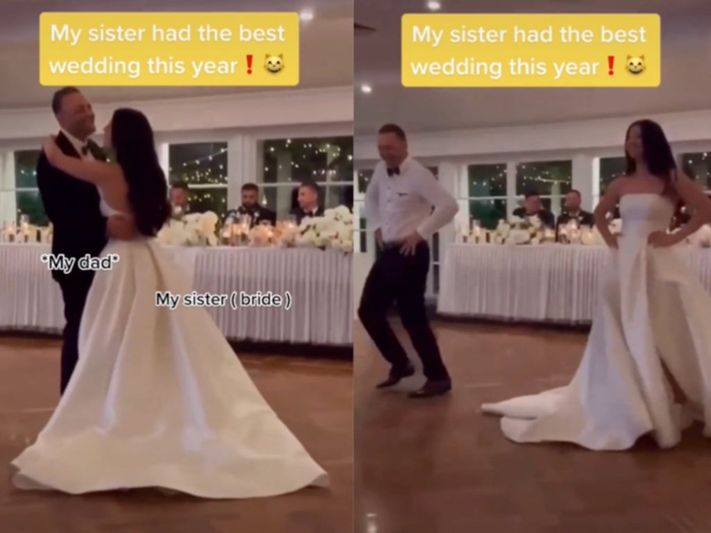 Newlywed bride and dad show off elaborate father-daughter dance in viral video