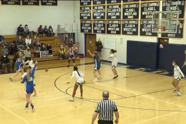 <p>A girls basketball game between Bacon Academy and Ledyard High School in Connecticut during which parents of Bacon Academy students hurled racist insults at the opposing team</p>