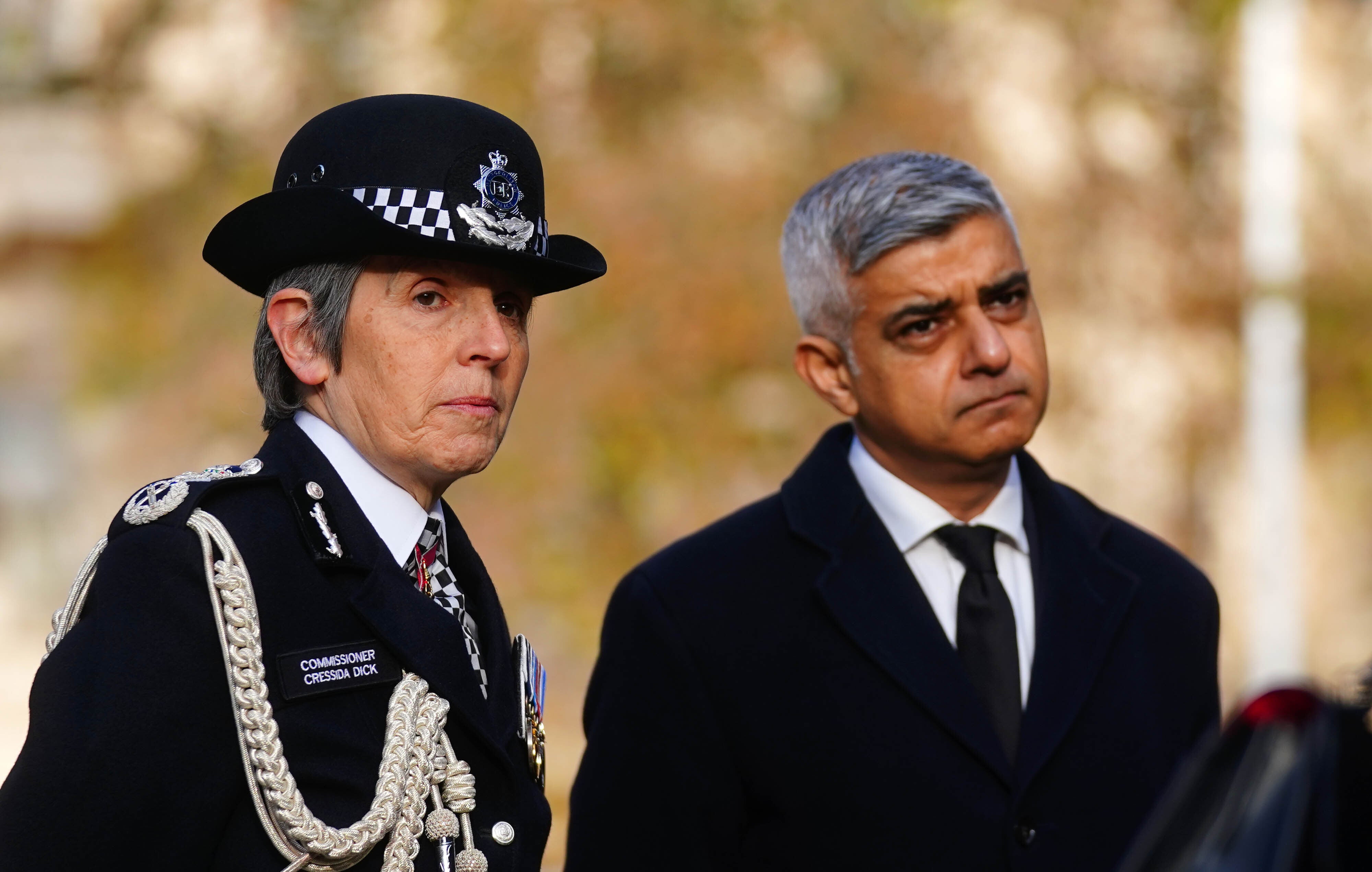 Metropolitan Police commissioner Dame Cressida Dick with Mayor of London Sadiq Khan