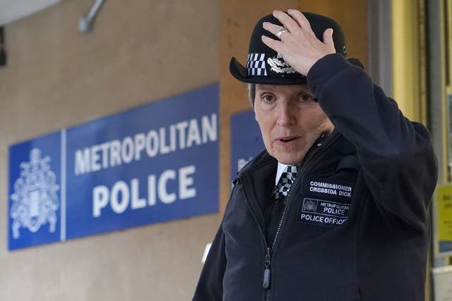 Metropolitan Police Commissioner Dame Cressida Dick is resigning after “losing the confidence” of Mayor of London Sadiq Khan (Ian West/PA).