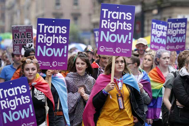 The groups have criticised the EHRC’s stance on trans rights (David Cheskin/PA).