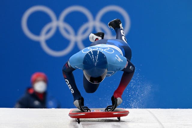 Laura Deas slid out of contention in the women’s skeleton (Robert Michael/DPA)