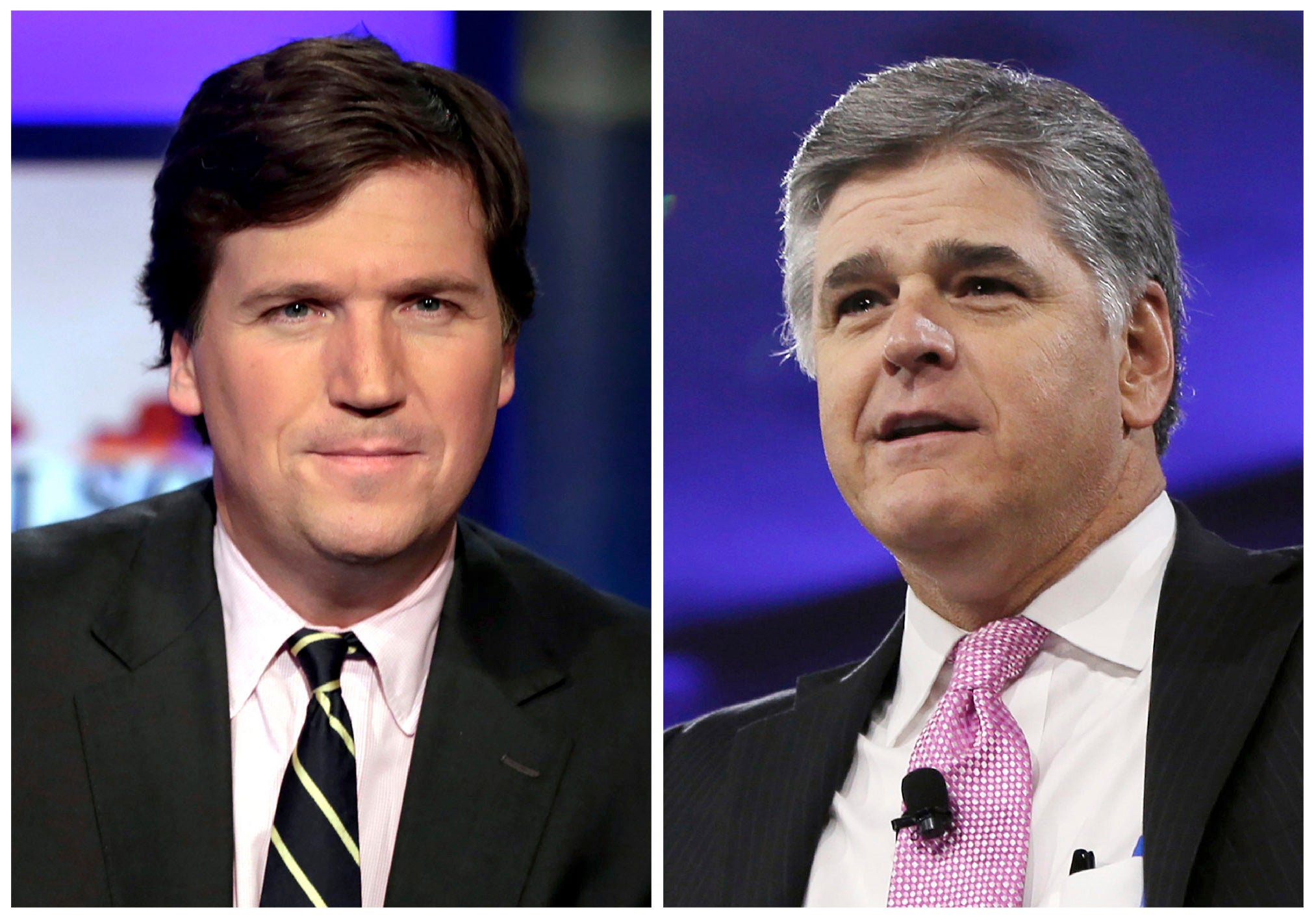 Fox News hosts Tucker Carlson and Sean Hannity